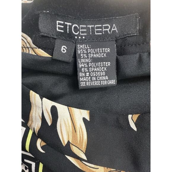 Etcetera Enchanted neo- classical motif print stretch jersey dress Sz6 - Picture 3 of 4